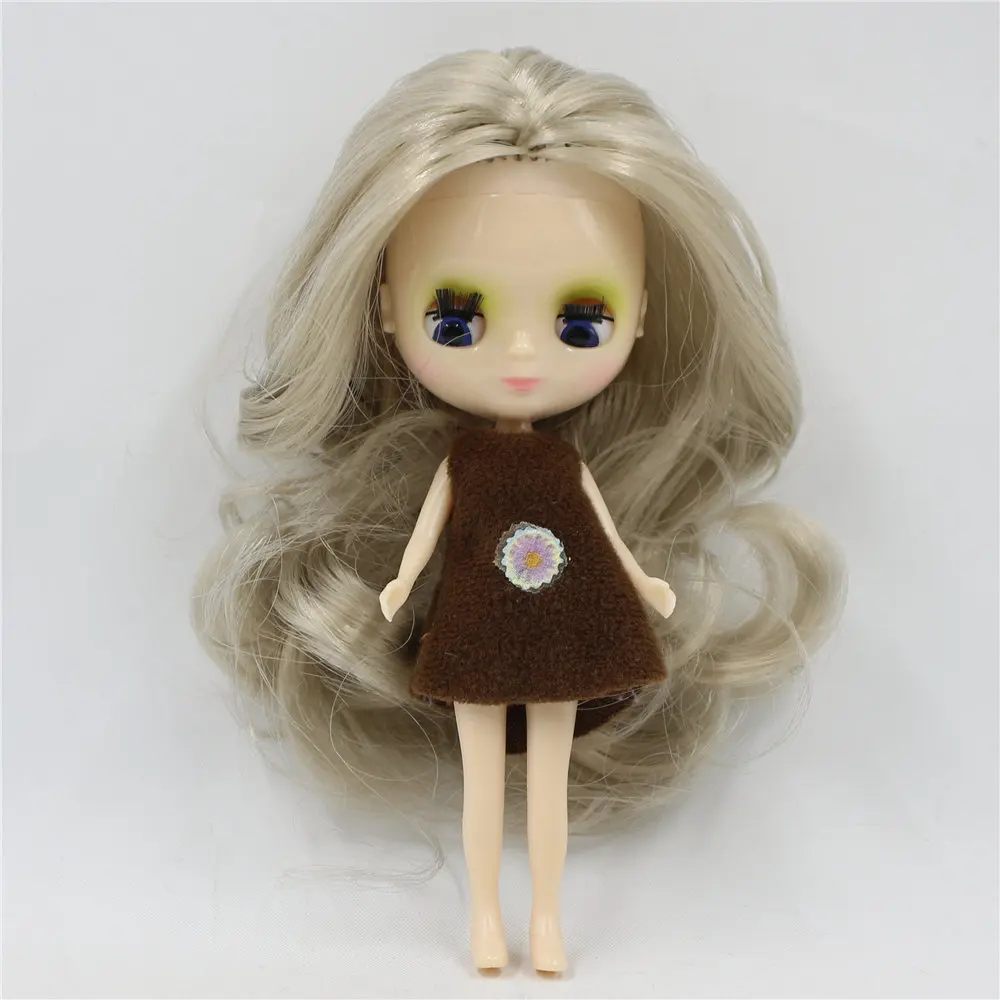 nude doll Ледяная мини-кукла пульпа 11 см много видов цветов волос одежда случайный № 2 - Цвет: nude doll