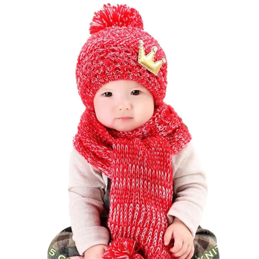Коллекция 2017 года зимняя шапка для малышей Милая теплая шерстяная маленьких