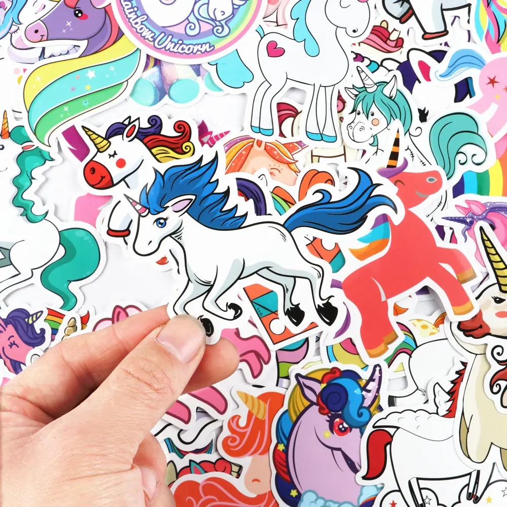 Наклейки в виде единорога для ноутбука скейтборда багажа Стайлинг автомобиля