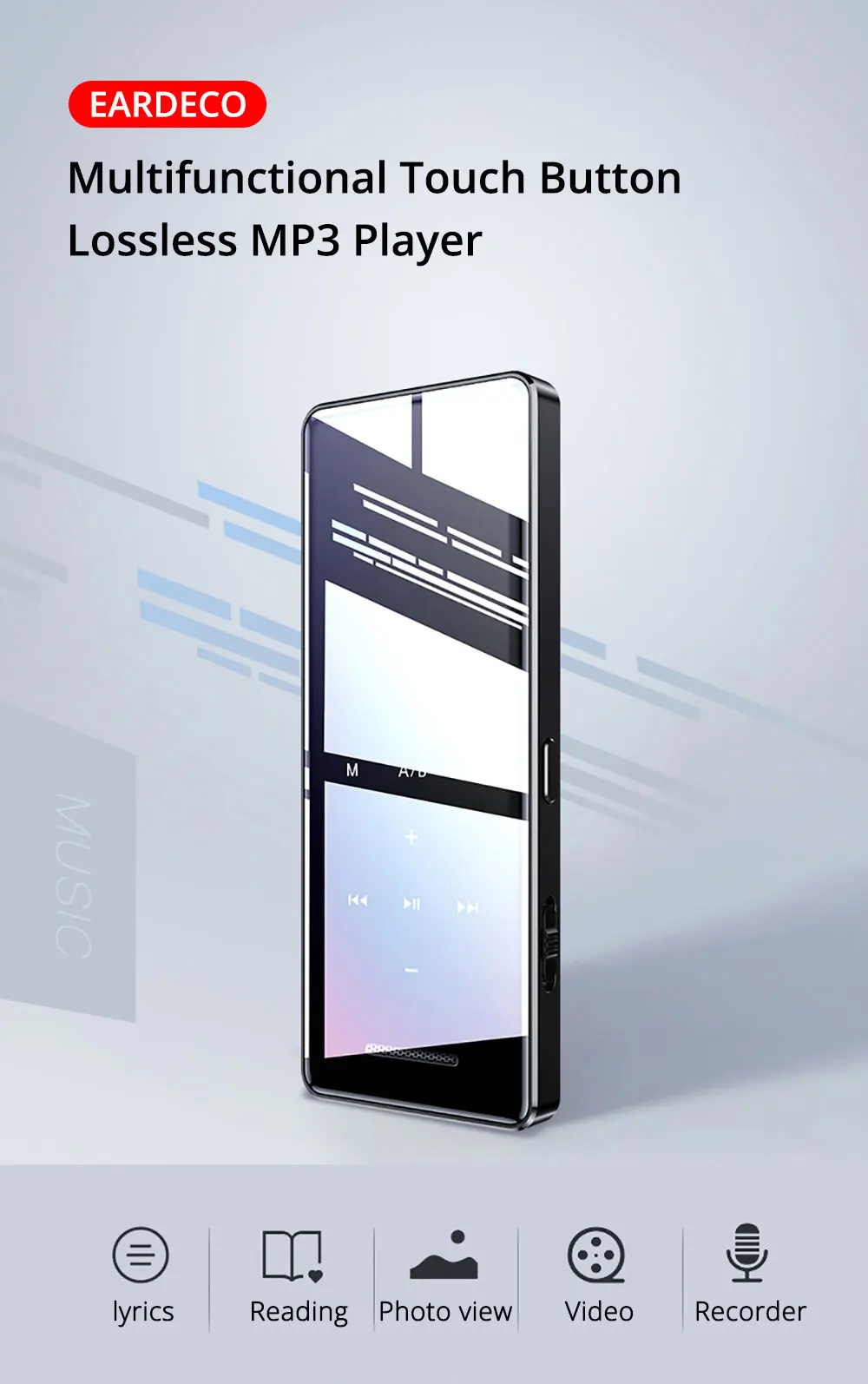 Сенсорный экран MP3 плеер Bluetooth Hifi Walkman Музыка Hi Fi Mp 3 Flac плеер Hi-Fi аудио проигрыватели без потерь часы TF NONTAUS