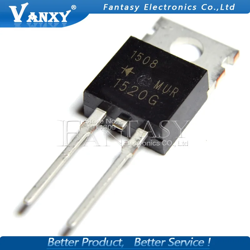 10 шт MUR1520 TO220 2 MUR1520CT TO 220 U1520 MUR1520G 200V 15A|Интегральные схемы| |