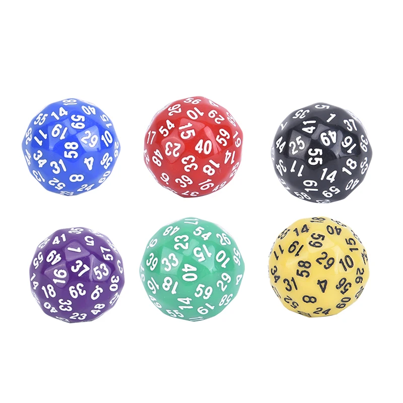 

1Pcs 60 face Dice For Game Polyhedral D60 Multi Sided Acrylic Dice gift for TRPG game lovers