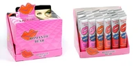 wow lip gloss romantic bear 6 colors magic peel off mask tint tear away lipgloss cosmetics 24pcs lots drop shipping