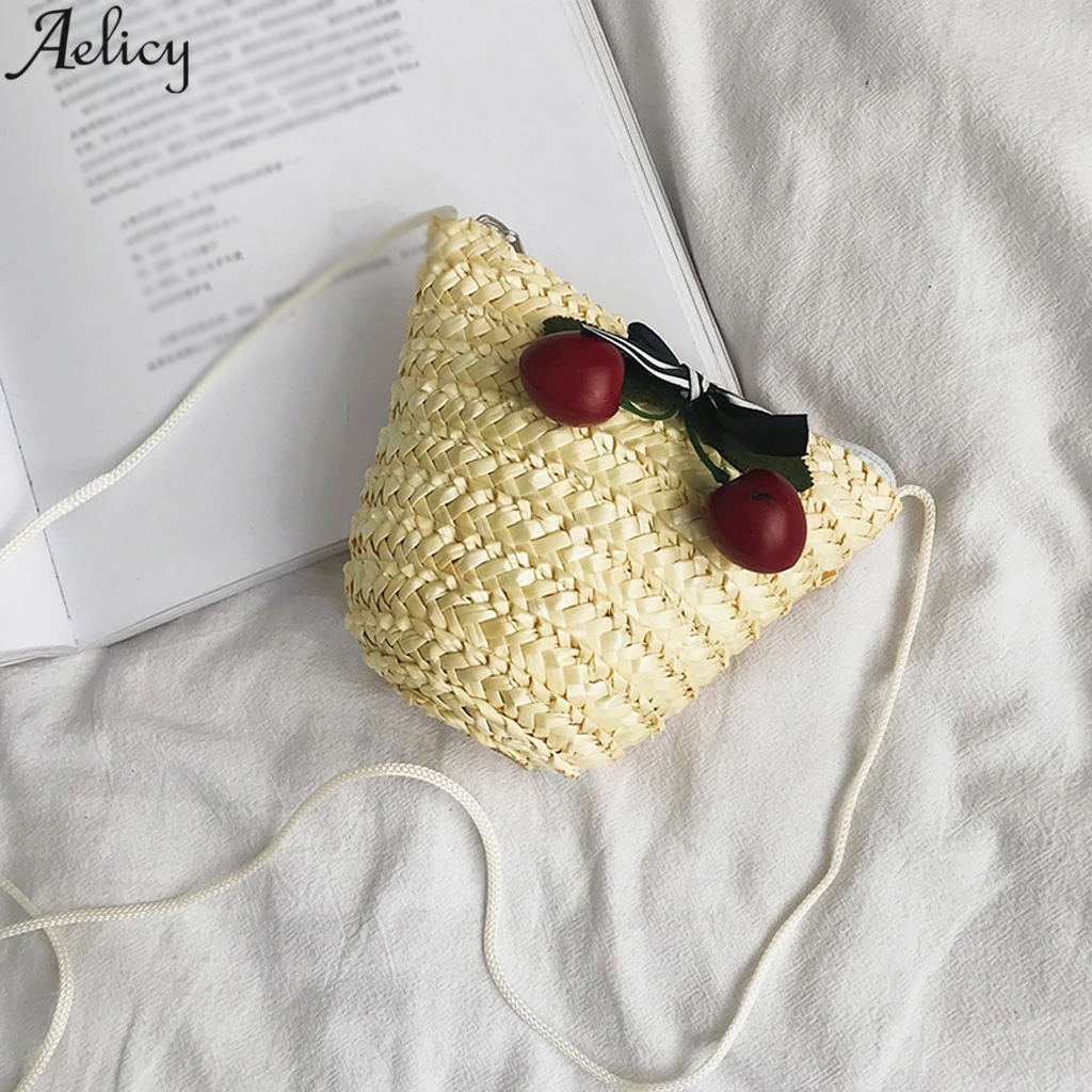 Aelicy женские сумки на плечо праздничный стиль Вишневое украшение твердая