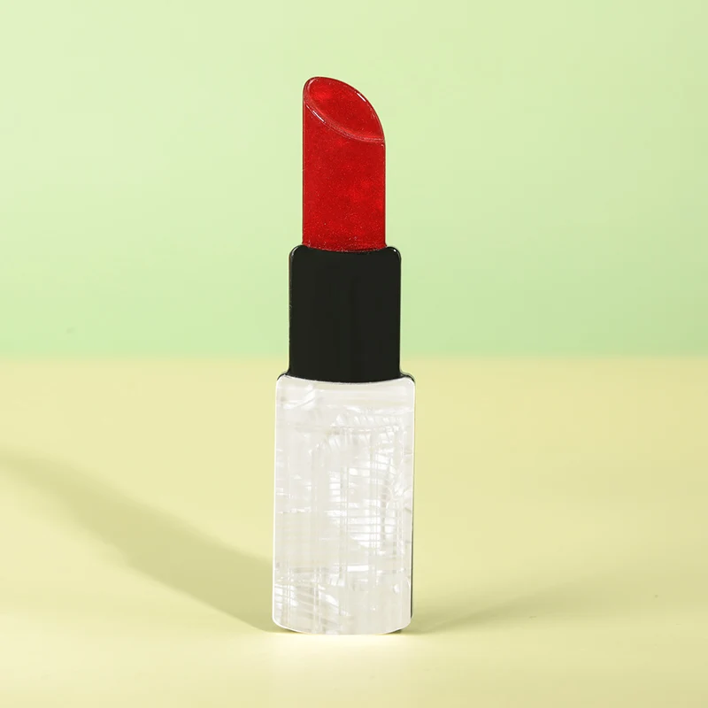 Funmor Мода губная помада акриловая брошь для Для женщин девушки платье сумка