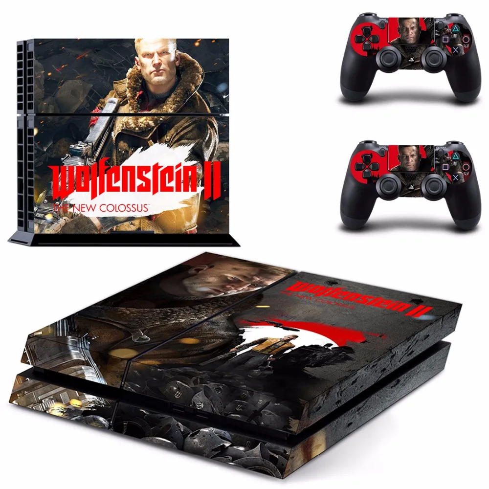 Wolfenstein II Новый колосс PS4 кожи Стикеры наклейка для Sony Игровые приставки 4 консоли и
