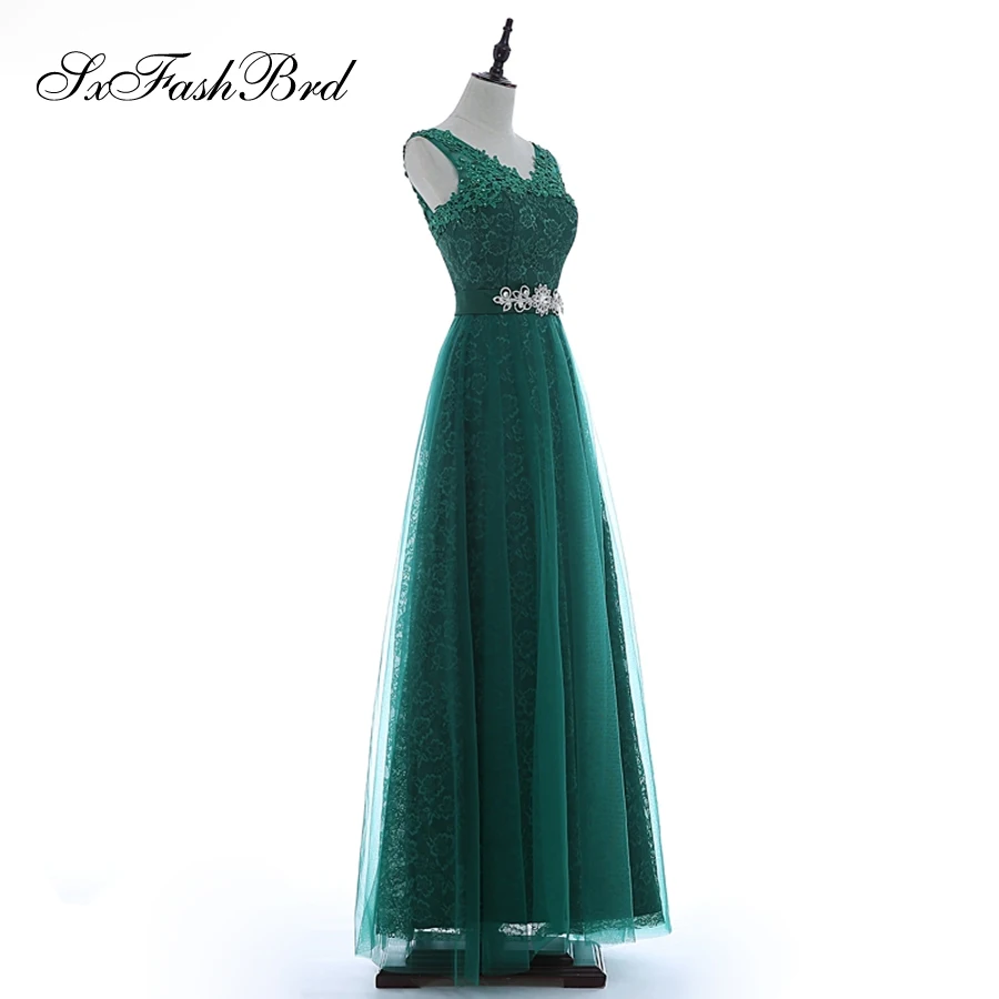 Robe Longue Soiree Простые платья De Gala Largos Elegantes с аппликацией и v-образным вырезом Длинные