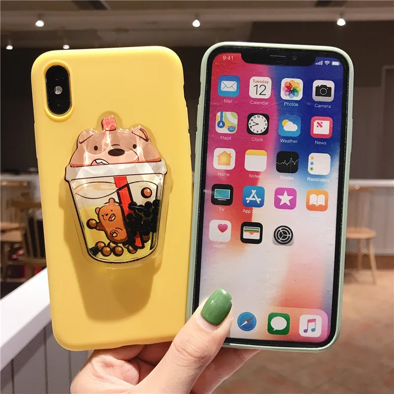 Милый чехол с чашкой для напитков Huawei P Smart 2020 P40 Lite E P30 P20 2019 P10 Selfie P8 2017 милый мягкий