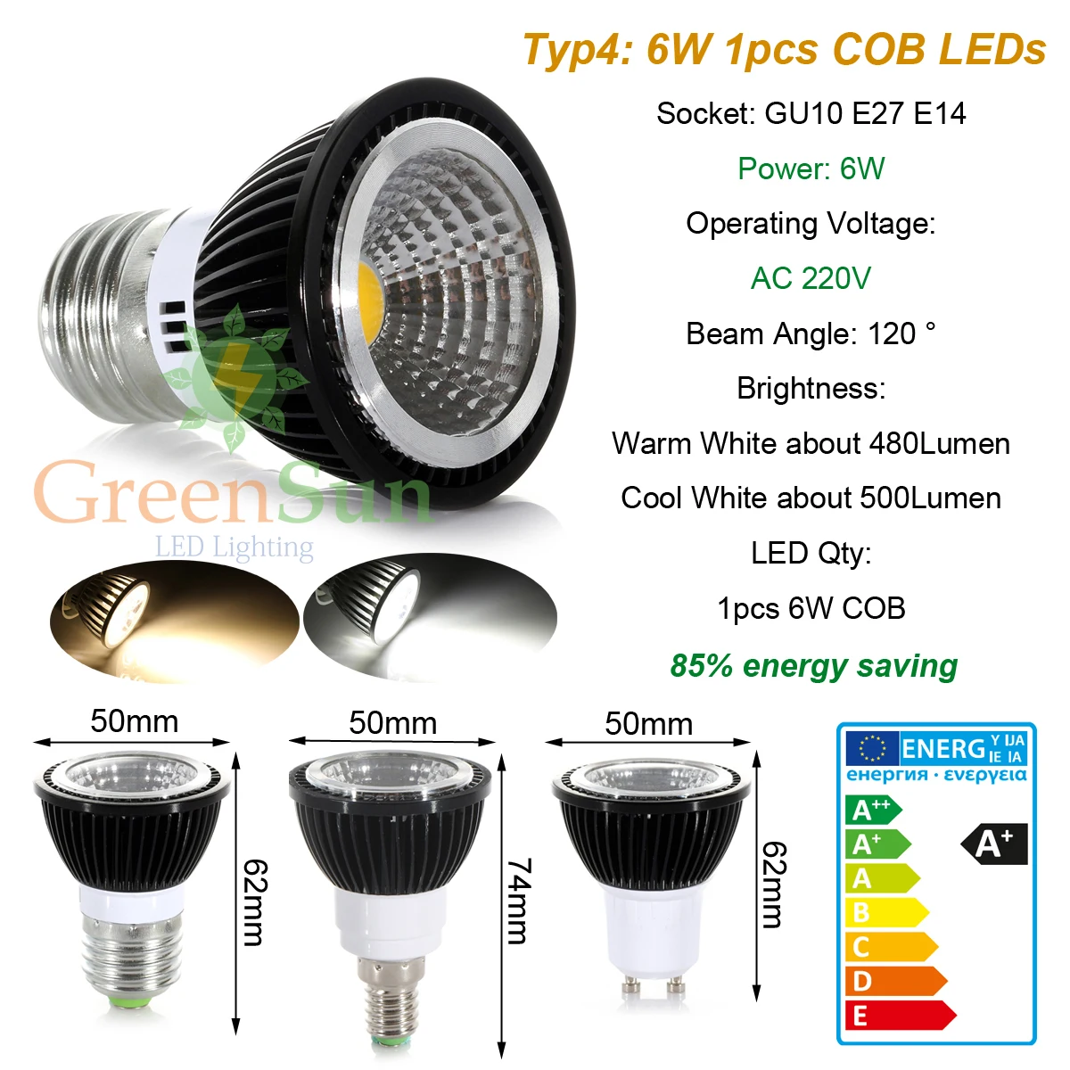 Лампа с регулируемой яркостью AC220V GU10/E14/E27 3W 5W LED COB прожектор лампа|lamp bulb|led cobspotlight