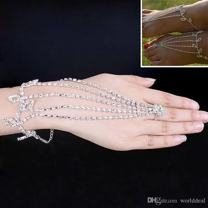 12 шт./лот очаровательный лист дизайн горный хрусталь кристалл браслет пляж