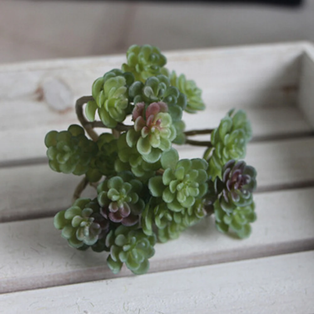 

24 heads Artificial Plant Fake Succulent Landscape Land Lotus Rare Plants Flower DIY Home Garden Wedding Decoration