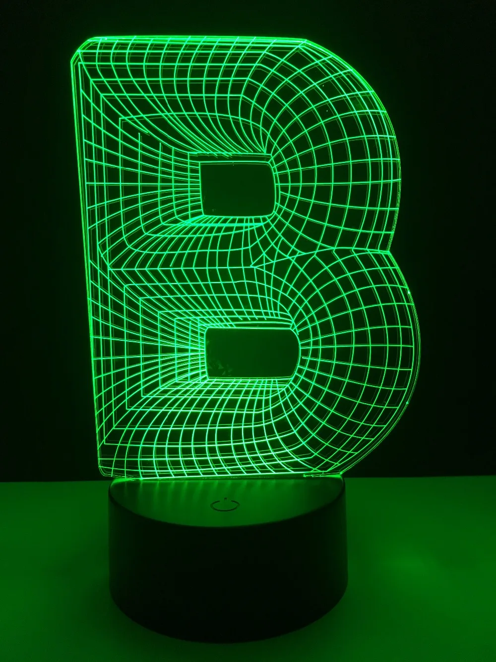 3D lampara letter B LED Lamp 7 color change Desk Table Bulb USB Touch Switch Remote Controller house decoration DIY name set | Лампы и
