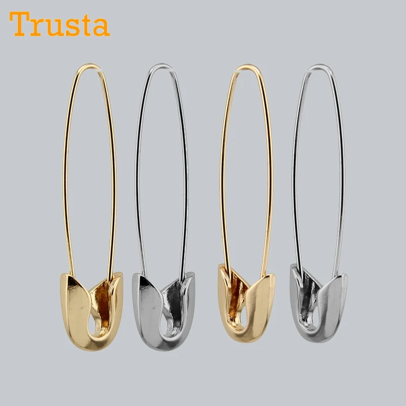 Trusta 2 шт. хит продаж бесплатная доставка женские модные серьги золотого