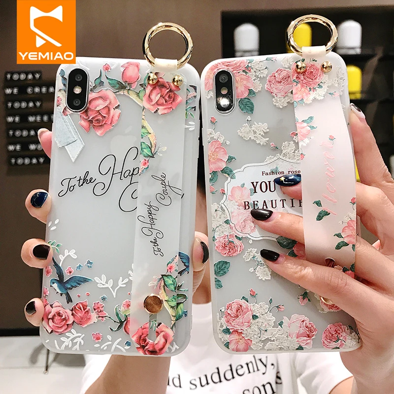 Yemiao для huawei P10 Plus P20 P30 Pro Lite Nova 2s 3 3i 3e 4e браслет силиконовый чехол с цветами mate 10 20