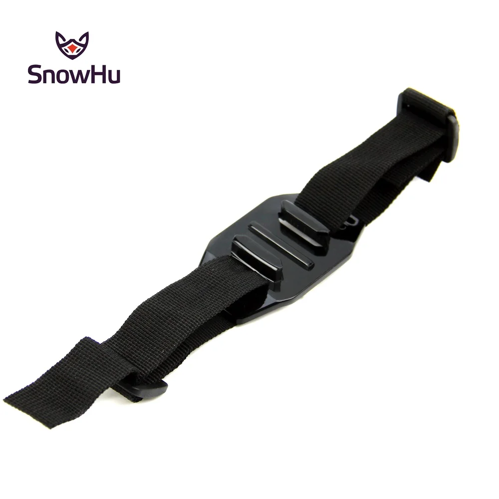 

SnowHu Black Vented Adjustable Head Helmet Strap Belt Go Pro Accessories Mount Holder Adapter For Gopro Hero 10 9 8 7 6 5 4 GP04