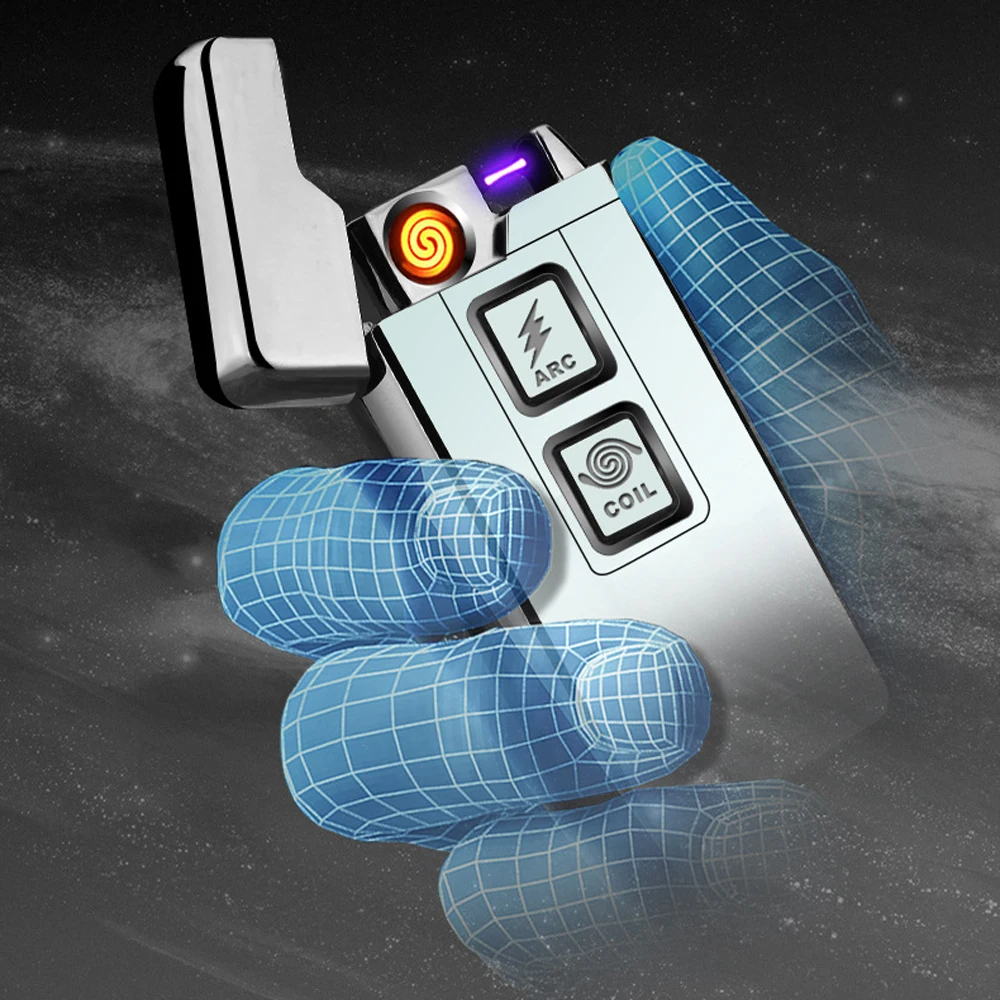 Новые 2 в 1 катушки и дуги зажигалки Смарт Электронные USB двойного назначения