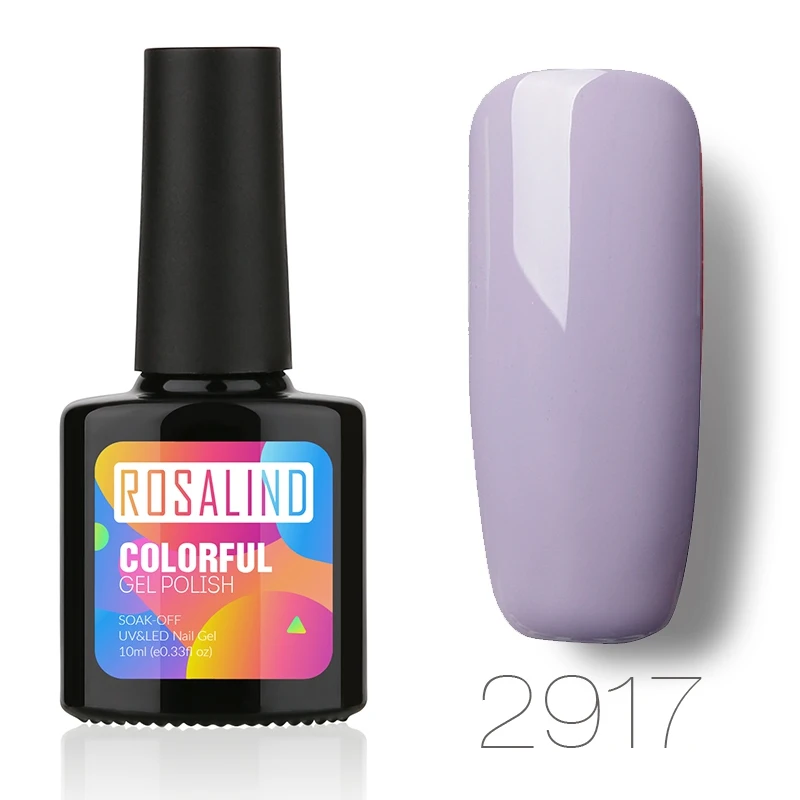 2917 ROSALIND гель 1 S 10 мл красный цвет серии УФ гель для наращивания ногтей лак Полупостоянный Замачивание от ногтей УФ светодиодный гель лак - Цвет: 2917