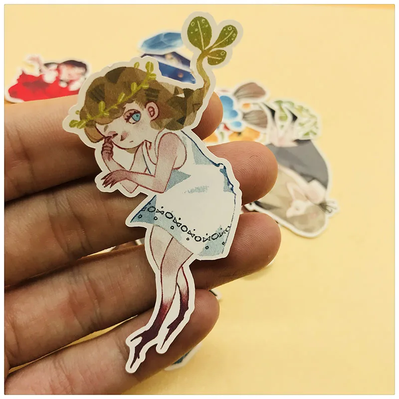 36PCS spring kawaii girl stickers DIY scrapbooking hand-painted album journal happy planner crafts decorative package | Дом и сад