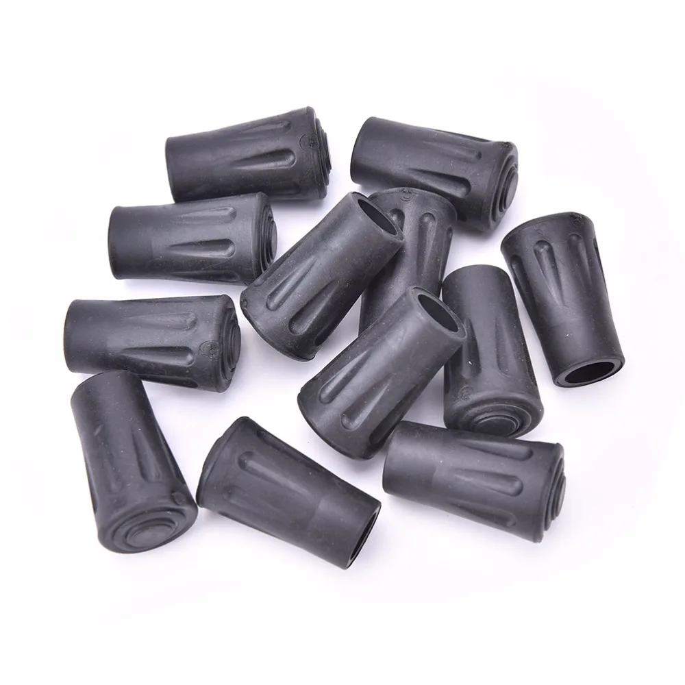 12 шт. черные походные трекинговые палки резиновая трость тростниковые головки