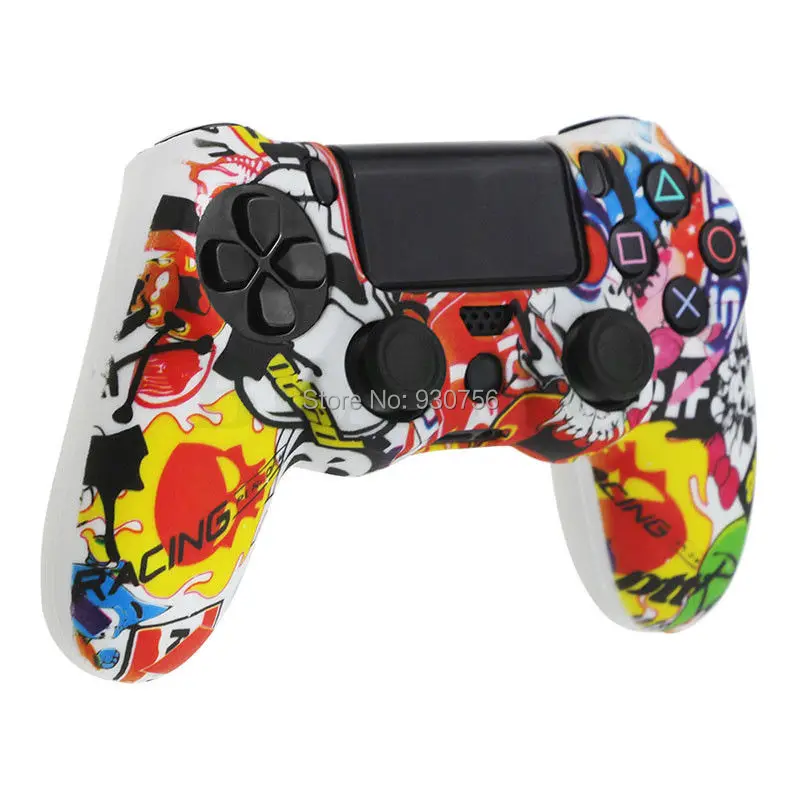 Цвета камуфляж бомба силиконовый защитный чехол для Playstation 4 PS4 Slim Pro контроллер |