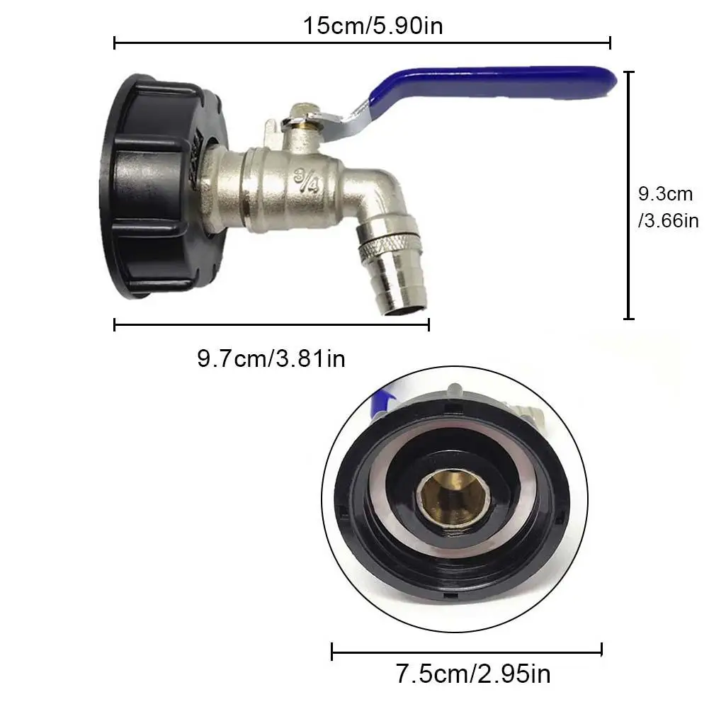 

3/4 Inch Adapter Faucet Tank Adapter Tap Replacement Connector Fitting Valve For Home Connectors For Garden Irrigation