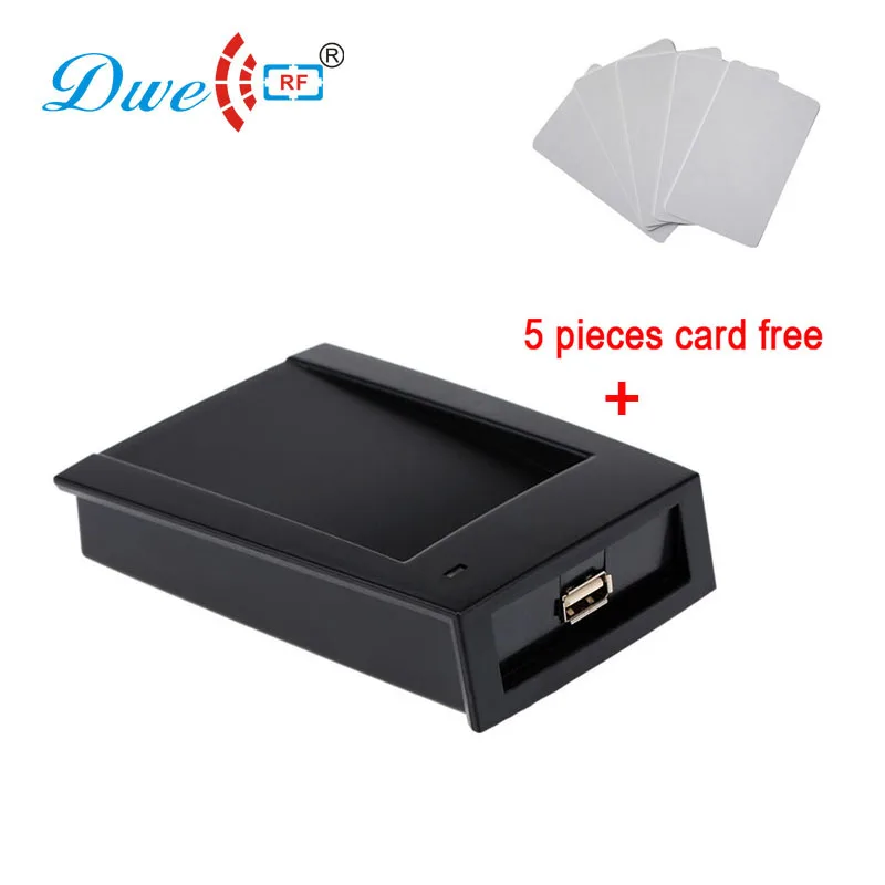 

DWE CC RF считыватель карт управления rfid устройство вывода номера карты настольный USB считыватель с 5 картами