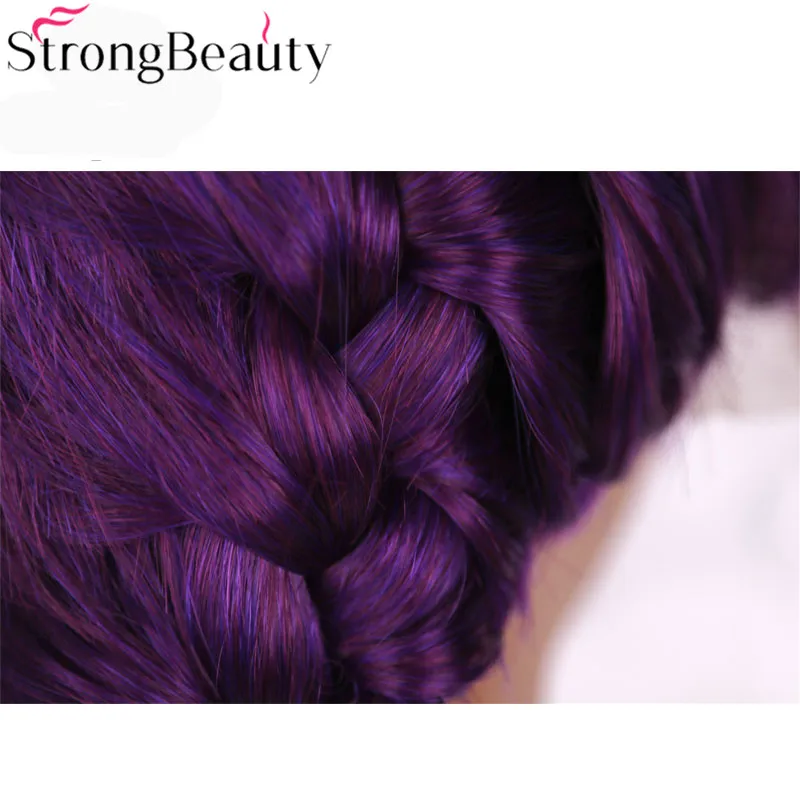 StrongBeauty Синтетический Плетеный кружевной передний парик косички Омбре