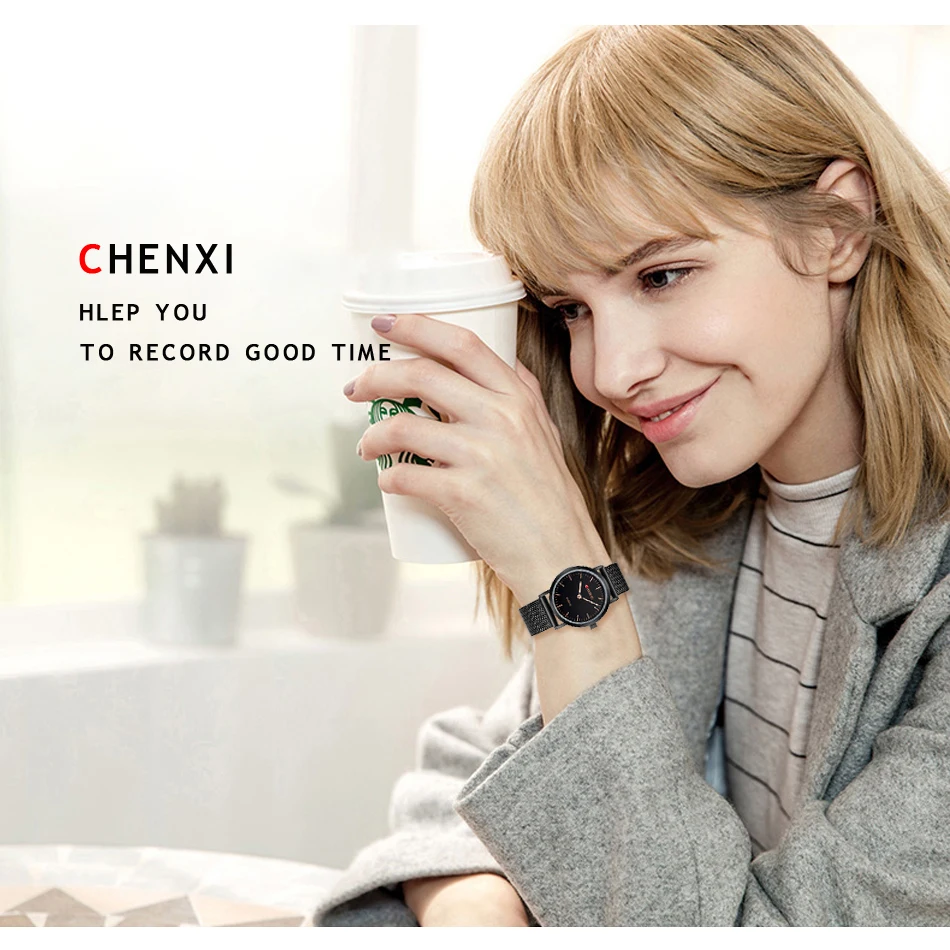 Часы наручные CHENXI мужские/женские кварцевые Роскошные тонкие модные брендовые