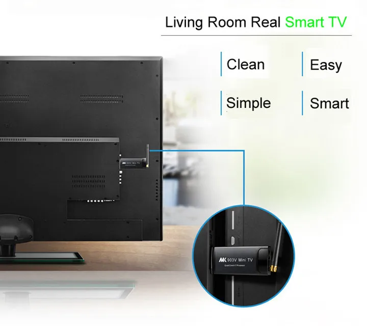 MK903V RK3288 четырехъядерный Android 7,1 ТВ-карта Ram2GB Rom 8GB HDMI 4K* 2K H.265 2,4 GHz/5 GHz двойной WiFi OTG USB 1080P tv Dongle