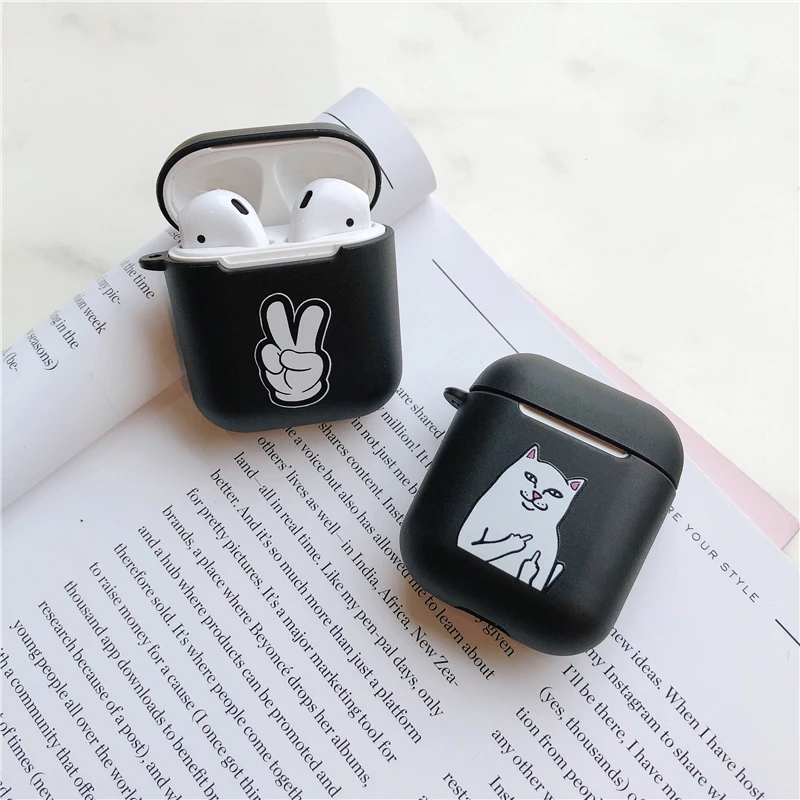 Милый роскошный мультяшный силиконовый ударопрочный чехол для Airpods, беспроводные наушники, чехол для Apple Air Pods 2, сумка для зарядки с логотипом бренда