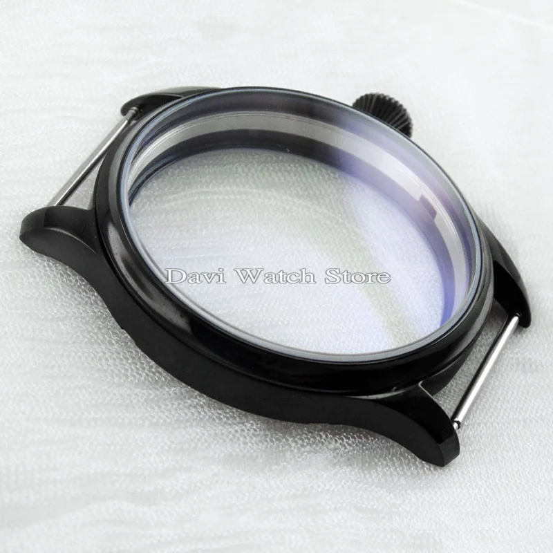 Parnis 44mm PVD sterile case fit eta 6497 6498 Seagull st36 movement watch | Наручные часы