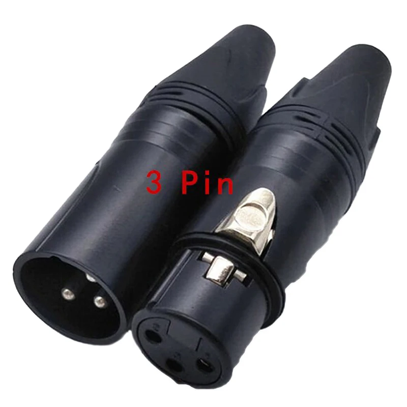 Разъем для микрофона XLR 3/4/5 Pin черный маленький гнездовой Cannon аудио