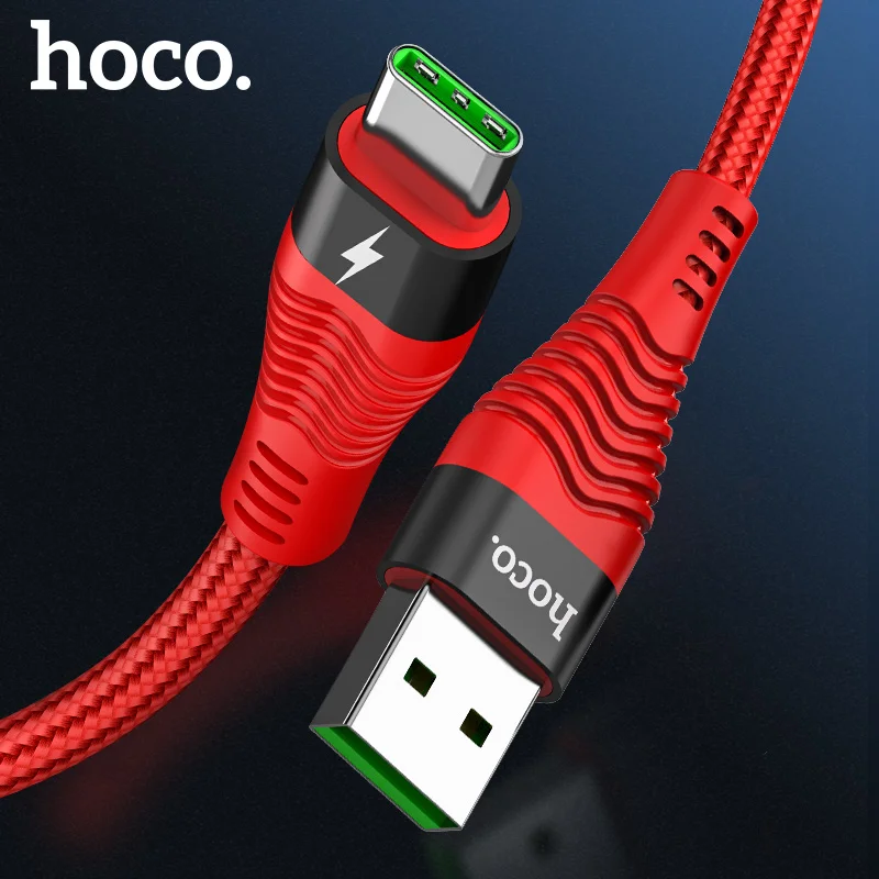 

HOCO 5A USB C Cable Supercharge USB Type C Cable For Huawei Mate 20 P30 P20 Pro Lite Fast Charger Cable for Samsung S10 S9