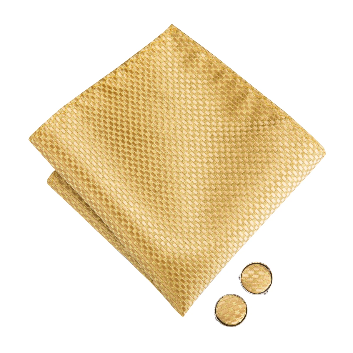 Hi-Tie Classic Gold Bow Ties for Men Silk Butterfly Pre-Tied Bow Tie Pocket Square Cufflinks Set Wedding Party Yellow Bowtie