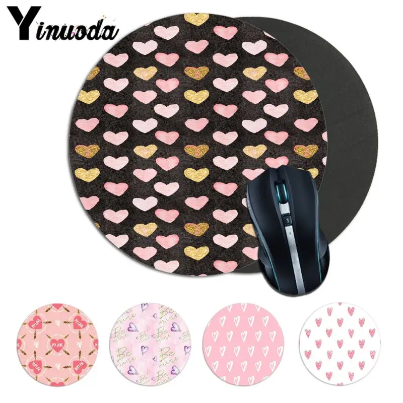 

Yinuoda Pink Love pattern Soft Rubber Professional Gaming Mouse Pad Computer home Or Office Mice Play Mats desk mat Keyboard Mat