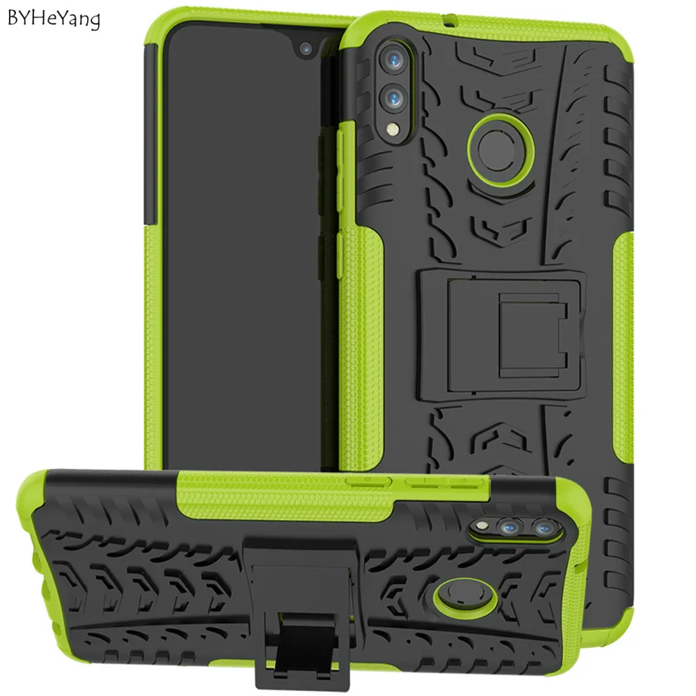 BYHeYang For Huawei Honor 8X Max Case PC+TPU Armor Luxury Heavy Duty Kickstand Cover 8xmax Bumper |