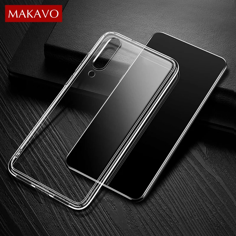 MAKAVO For Xiaomi Mi 9 Lite Case Slim Transparent Silicone Soft Clear TPU Back Cover for Mi9 SE Phone | Мобильные телефоны и
