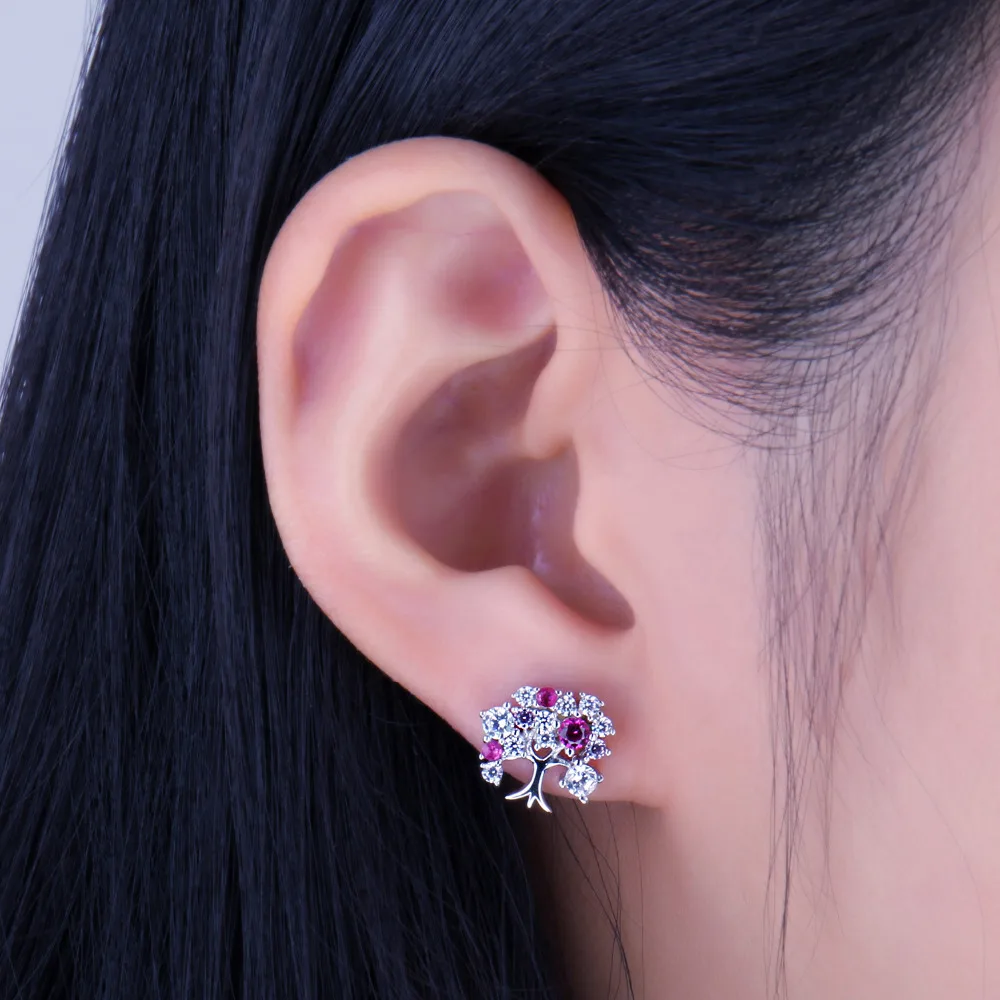 JewelryPalace серьги Для женщин стерлингового серебра 925 Июль Камень создан Рубин