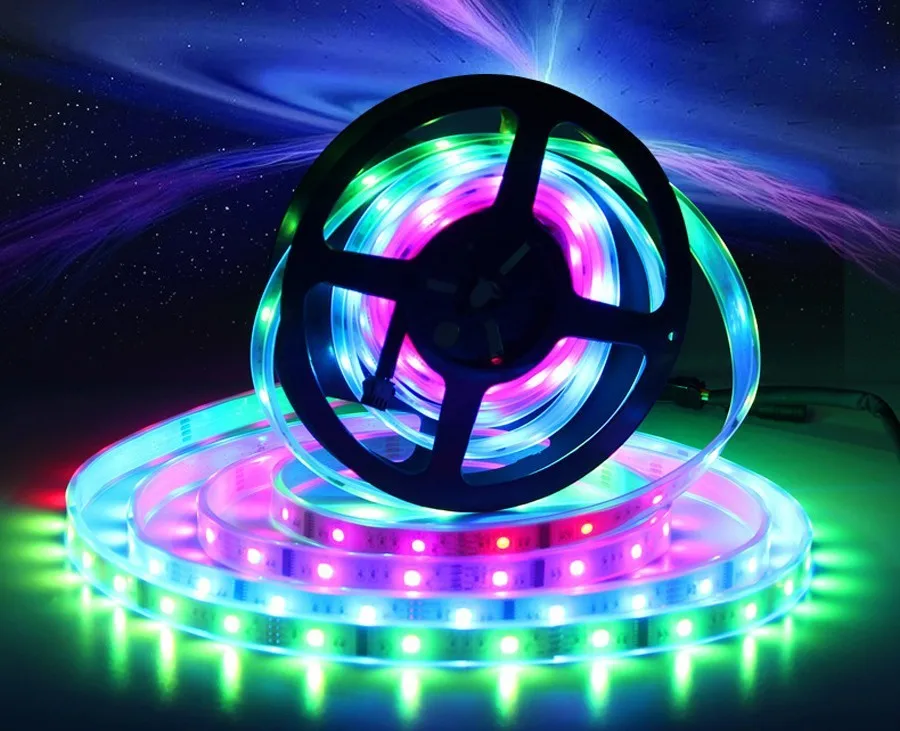 5 м 6803 IC Мечта волшебный цвет светодиодный полосы 5050 RGB 6803 Светодиодные ленты свет Водонепроницаемый 133 чудесный необычный цветной 6803 пульта дистанционного управления