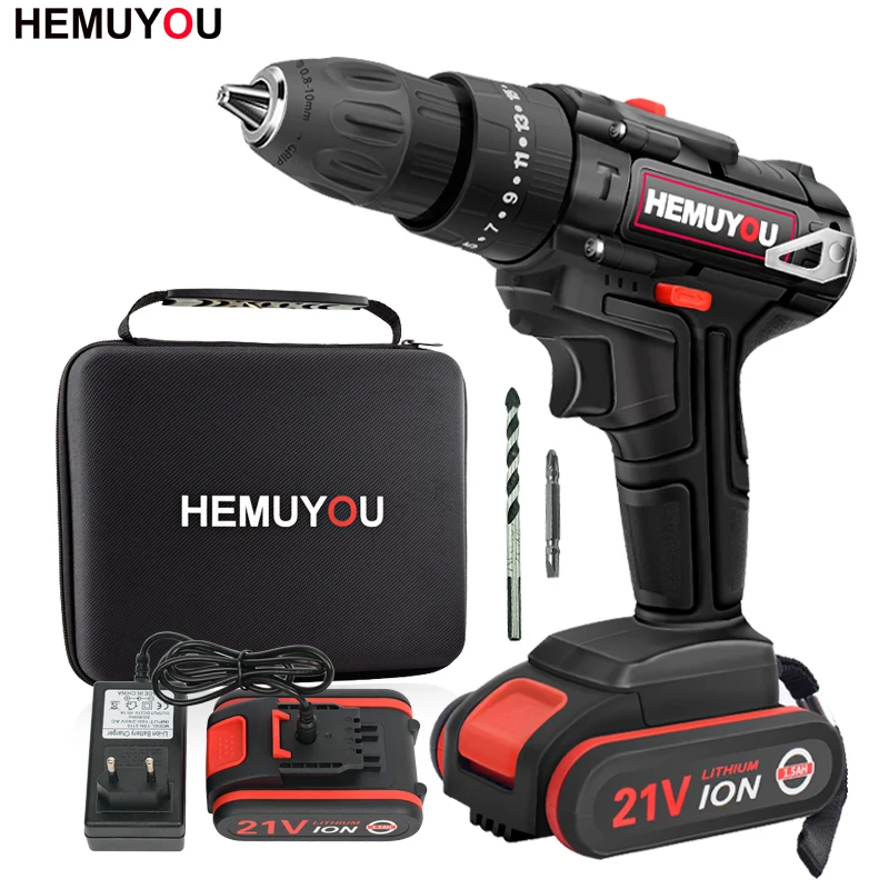 Новинка 21 в молотковая Дрель аккумуляторная электрическая отвертка Бытовая аккумуляторная мини Дрель аккумуляторная отвертка электроинструмент