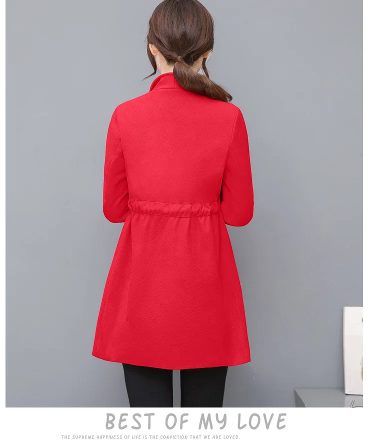 Vintage Womens Coats 2018 Winter Casual Wool Blend Coat and Jacket Adjustable Waist Ladies | Женская одежда