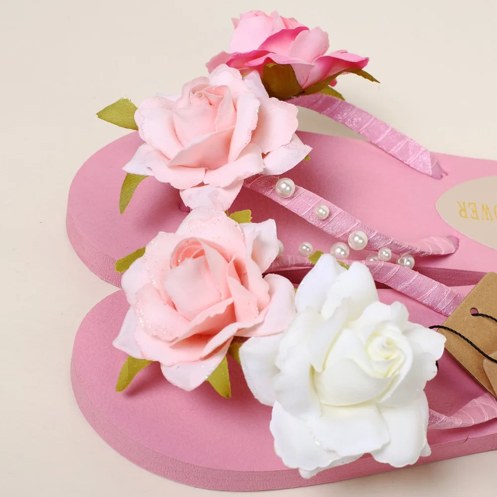 Летние синие сандалии на плоской подошве HAHAFLOWER 2017 пляжные ручной работы с