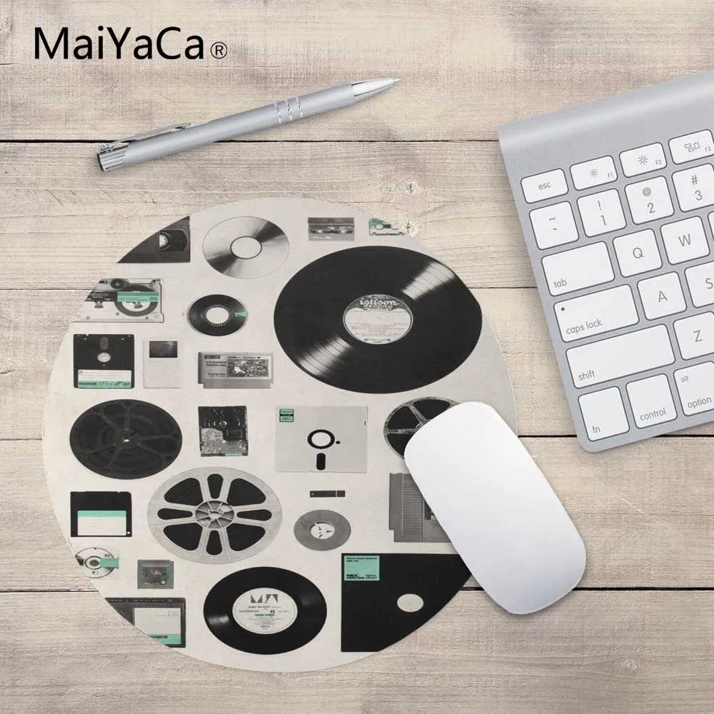 MaiYaCa звуковая система печатает коврик для мыши маленький размер круглый игровой Нескользящий Резиновый Коврик
