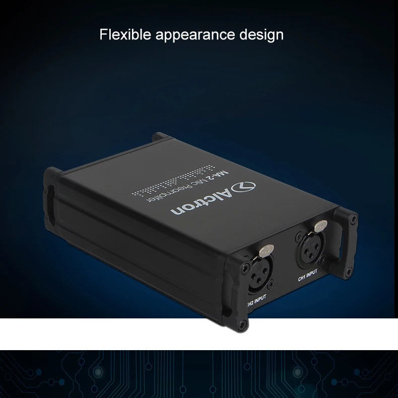 Микрофонный преусилитель Alctron MA-2 двухканальный динамический/пассивный алюминиевый ленточный микрофон усилитель