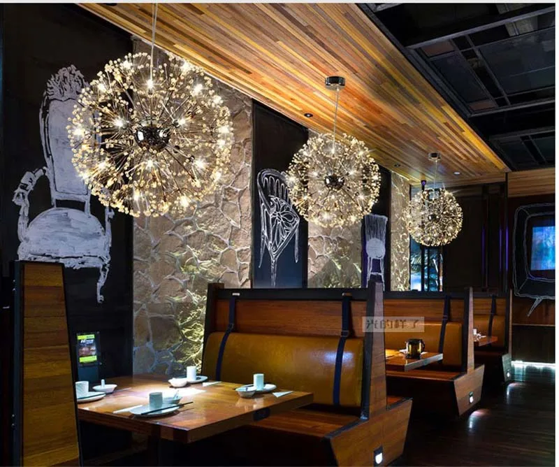 Led хрустальный шар подвесной светильник современный Одуванчик столовая Ресторан