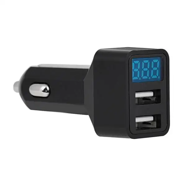 Kongyide черный 4 в 1 двойной USB Автомобильное зарядное устройство адаптер напряжение