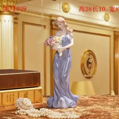 Высококачественная статуя богиня, керамические статуэтки для девушек, женские статуэтки, домашний декор, декор для комнаты, украшение для свадьбы, рукоделия, фарфор - Цвет: 20