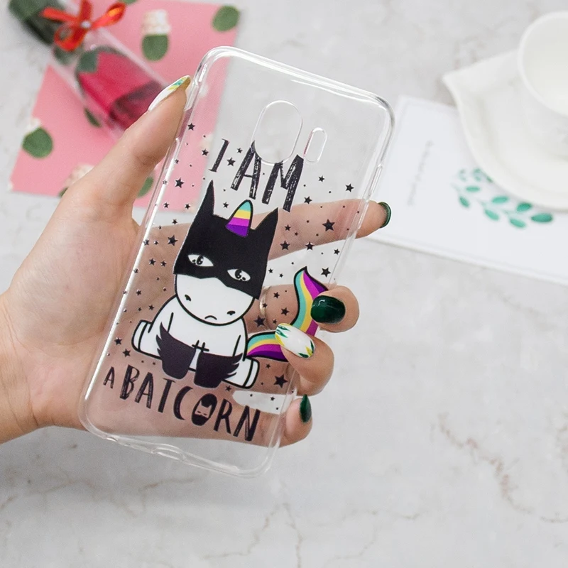 Модные мягкие силиконовые чехлы из ТПУ для Samsung Galaxy J4 2018 J400 J400F EU задняя крышка