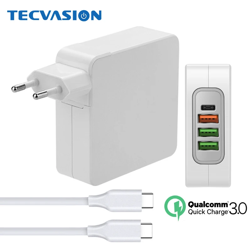 45 Вт 29 Вт 18 Вт usb type C PD QC3.0 4 порта быстрое зарядное устройство адаптер питания ноутбука Для Macbook Pro Air hp lenovo Asus Xiaomi 13,3 Matebook