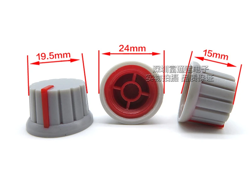 10pcs Two-color potentiometer cap Encoder Band switch Plastic Knob 24MM*15MM Flower handle hole 6MM | Обустройство дома